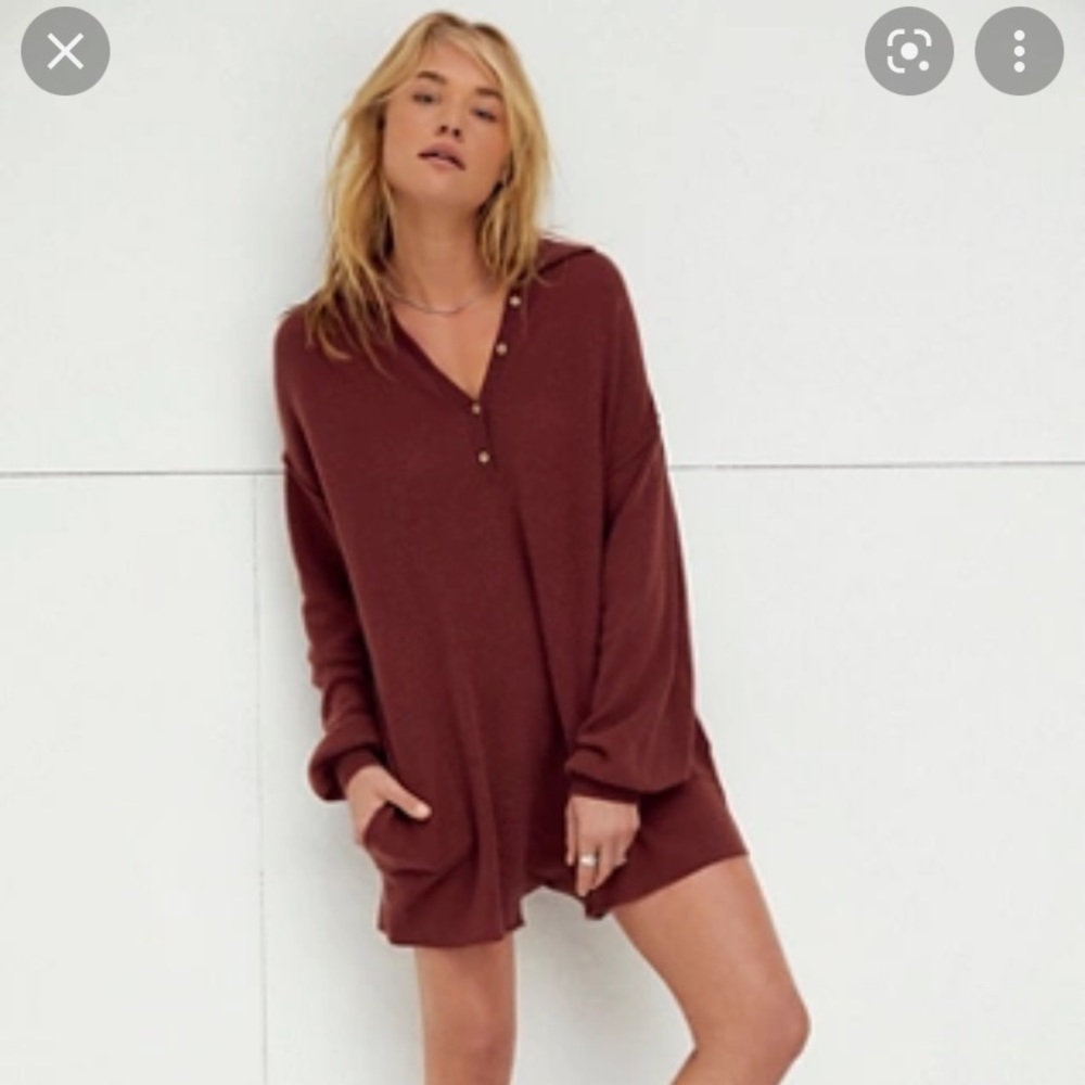 Free people beach picnic sweater romper